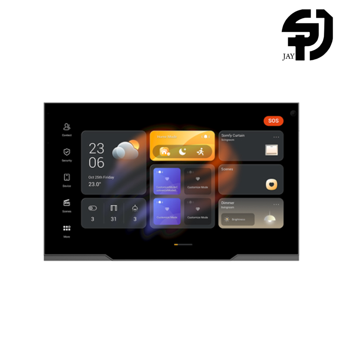 هوم سنتر هوشمند Akubela مدل HyPanel Ultra اما در خانه‌ای که تحت پروتکل KNX هوشمند شده است، معمولا برای هوم سنتر یک تاچ پنل هوشمند در نظر می‌گیرند که قابلیت کنترل پرده‌های برقی، روشنایی، سیستم صوتی هوشمند و… را داشته باشد و یک اینترکام جداگانه برای ارتباط با آیفون هوشمند در نظر می‌گیرند. اما تاچ پنل هوشمند HyPanel Ultra یک تاچ پنل همه کاره برای خانه هوشمند شما است که هردوی این قابلیت‌ها را چه برای خانه‌های هوشمند تحت پروتکل سیمی و چه بیسیم، ارائه می‌دهد.
